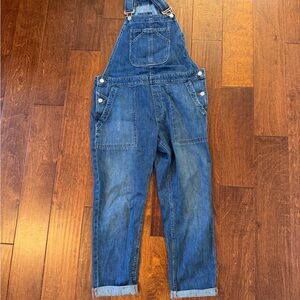 GAP Blue Denim Cropped Overalls